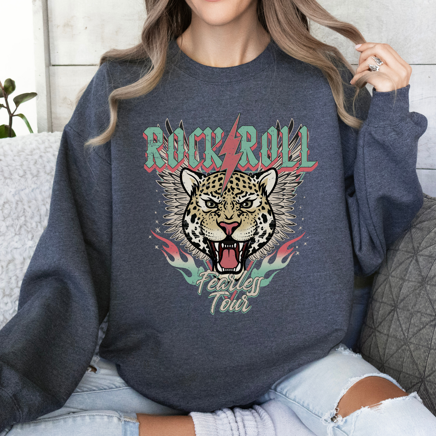 Rock And Roll Tiger Sweatshirt